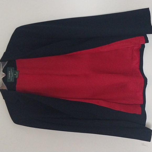 Ralph Lauren Sports Blazer Jacket Classic Navy Gold Buttons Size 6 Petite - Picture 10 of 16